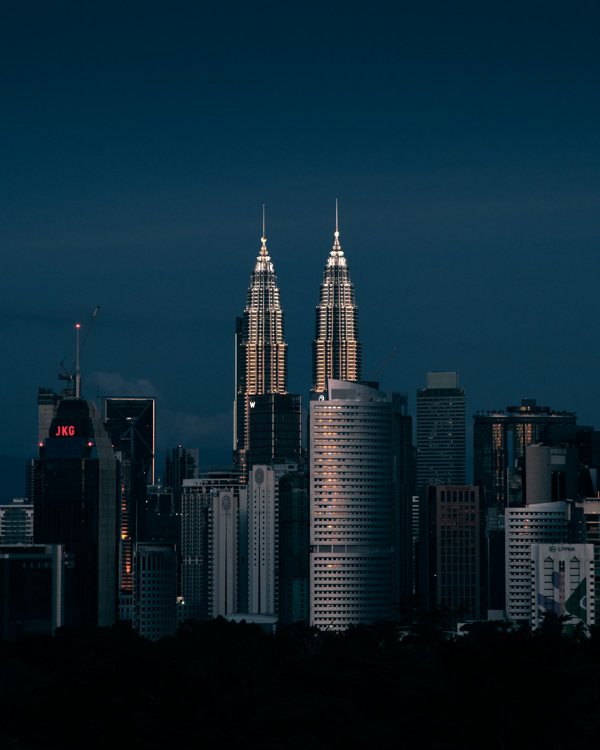 City skyline during night time, Kuala Lumpur, Malaysia