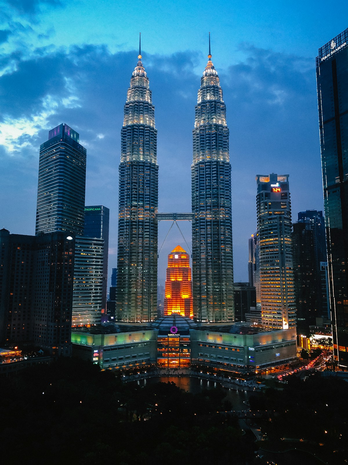 City skyline during night time, Kuala Lumpur, Malaysia