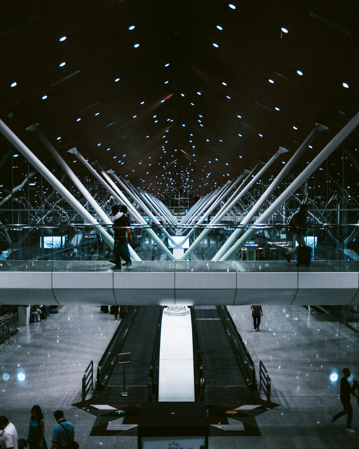 People inside the terminal building at Kuala Lumpur International Airport KLIA, Sepang, Malaysia
