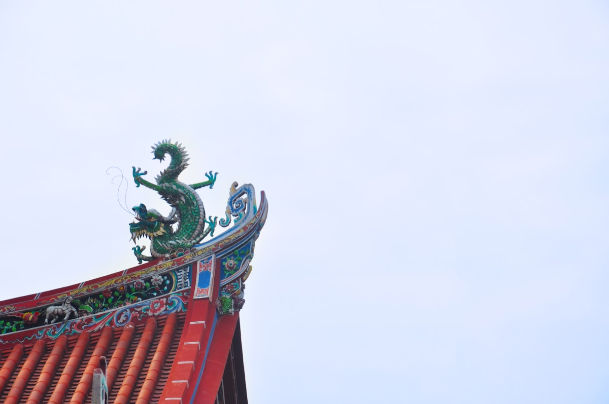 Colonial temple architecture near Malacca, Malaysia