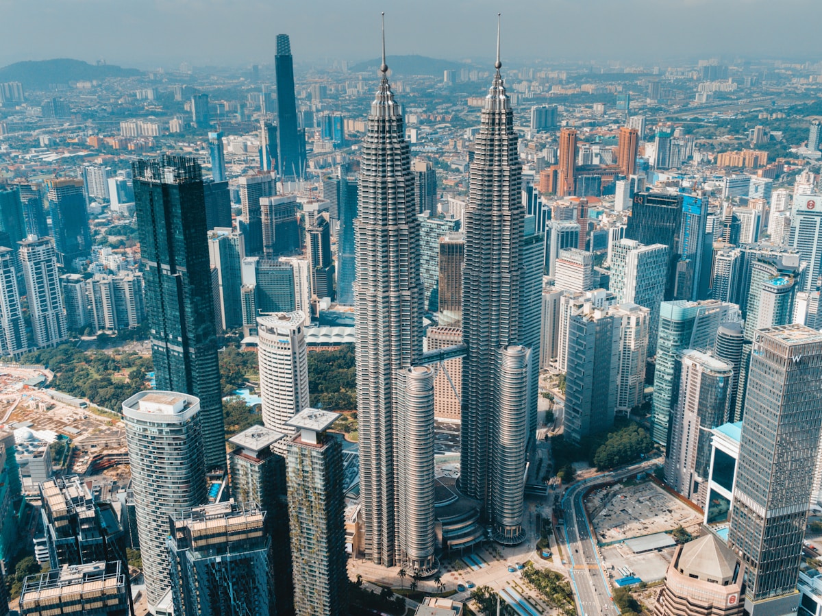 Aerial view of city buildings during daytime, Malaysia