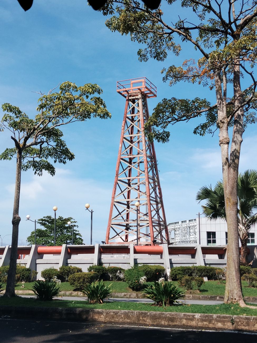 Historic oil derrick tower at Canada Hill, Miri's first oil well monument, Miri, Sarawak, Malaysia