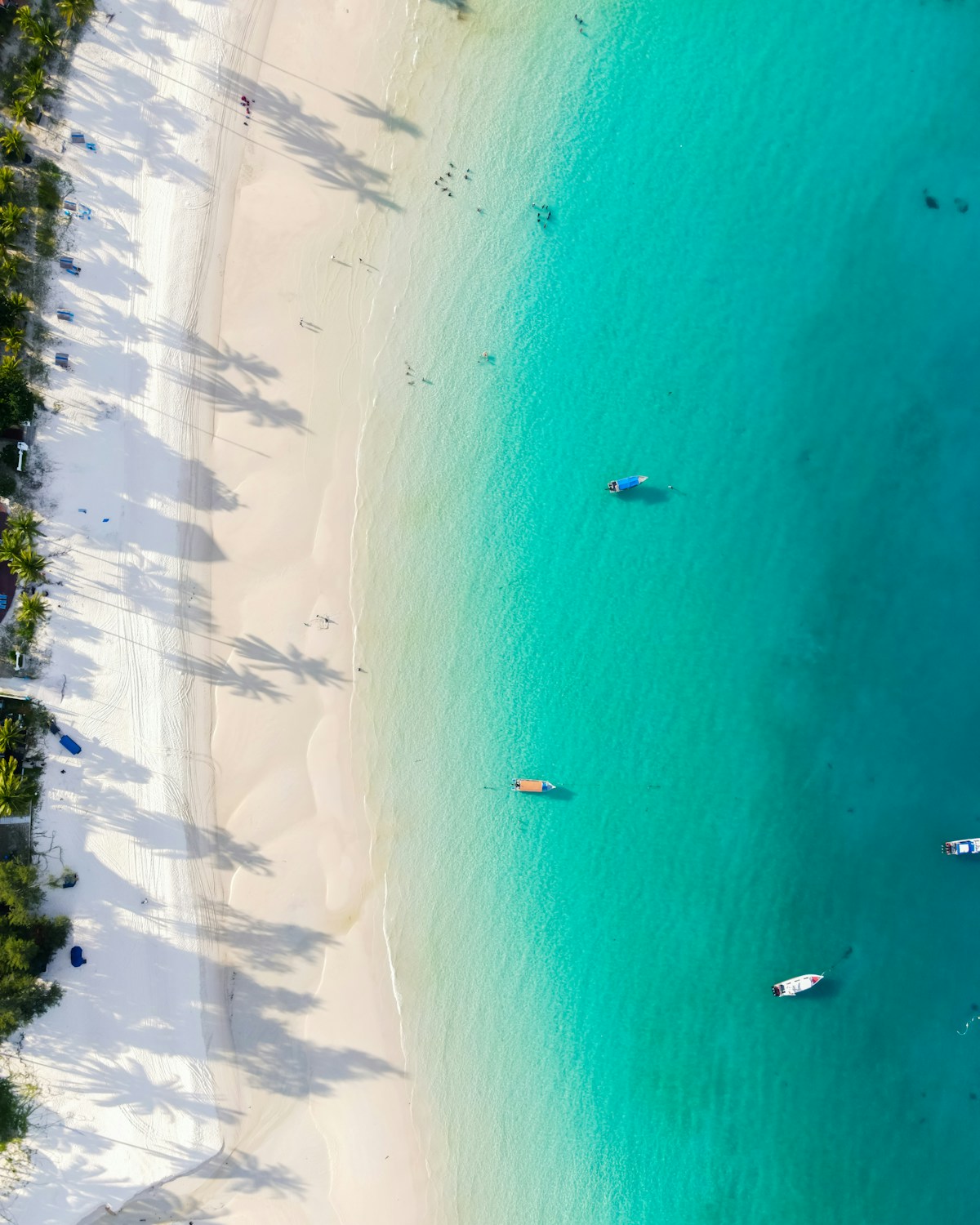 Aerial view of boats on sea, Kuala Terengganu, Malaysia