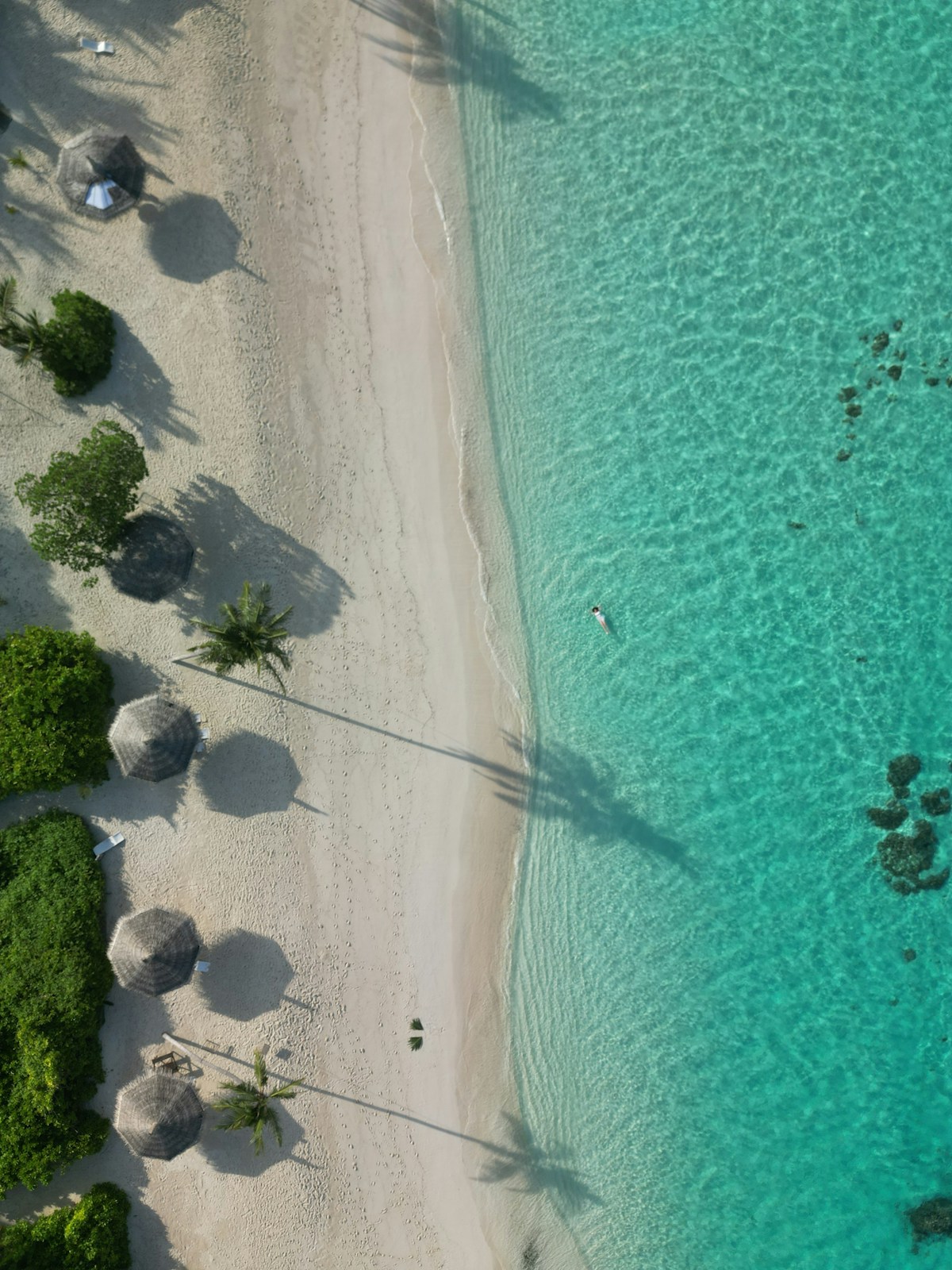 Tropical beach with turquoise water, Penang, Malaysia in March